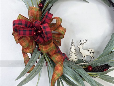 Vòng nguyệt quế Noel rừng lá xoáy 2 size VNGQ-X-38